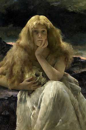 玛丽抹大拉`Mary Magdalene by Alfred Stevens