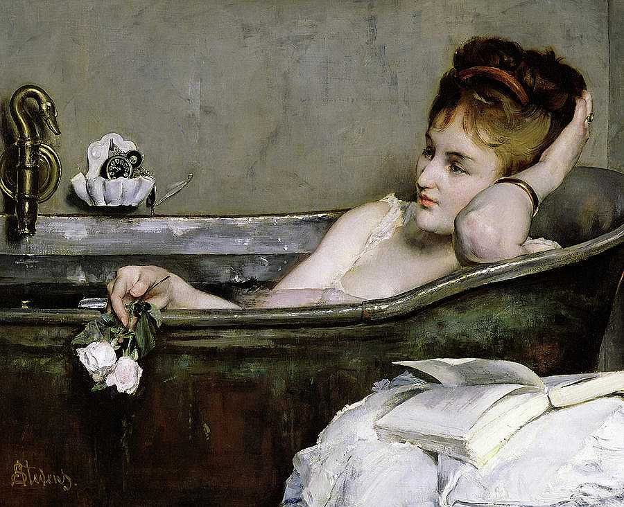 巴斯，1867年`The Bath, 1867 by Alfred Stevens