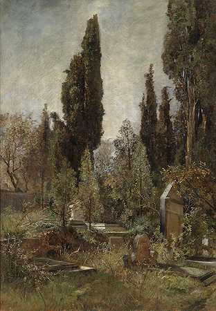 老公墓`Alter Friedhof (c1883~1884) by Marie Egner