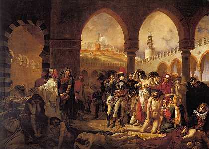 1799年3月11日，波拿巴访问了贾法的瘟疫`Bonaparte visitant les pestiférés de Jaffa le 11 mars 1799 (1804) by Antoine-Jean Gros