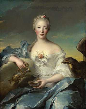 卡马丁夫人`Madame Le Fèvre de Caumartin as Hebe (1753) by Jean-Marc Nattier