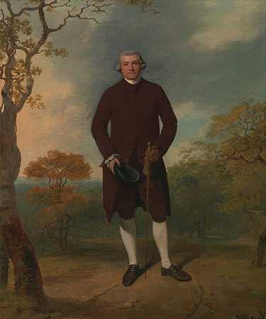 一个叫乔治·巴兹尔·伍德的男人的肖像`Portrait Of A Man, Called George Basil Woodd by Francis Wheatley