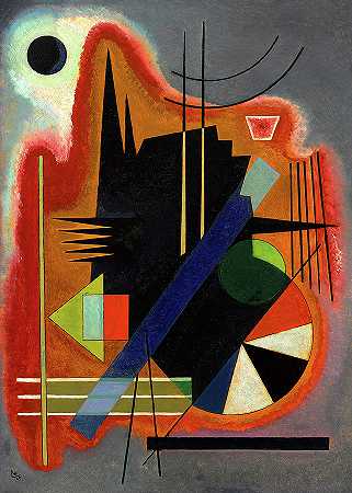 1925年的几点，几座山峰`Several Points, Einige Spitzen, 1925 by Wassily Kandinsky