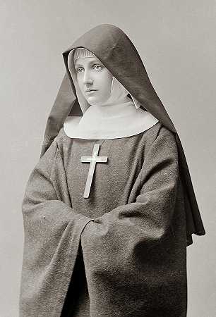 修女海伦修女`Sister Helen, Nun by French School