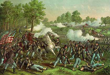 威尔逊溪战役，1861年`Battle of Wilson\’s Creek, 1861 by American Civil War
