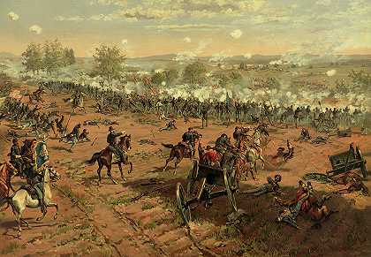 葛底斯堡战役，1863年`Battle of Gettysburg, 1863 by Thure de Thulstrup