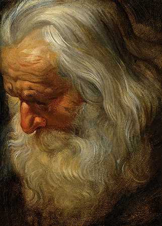 一位留胡子老人的头部研究`Head Study of a Bearded Old Man by Peter Paul Rubens