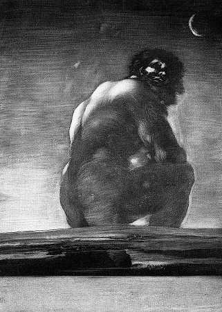 坐着的巨人，巨人`Seated Giant, The Colossus by Francisco Goya