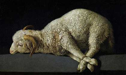 阿格努斯·迪，上帝的羔羊`Agnus Dei, Lamb of God by Francisco de Zurbaran