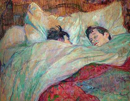 床，1892年`The Bed, 1892 by Henri De Toulouse-Lautrec