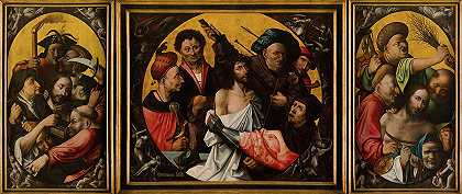 基督的激情，三联画`Passion of the Christ, Triptych by Hieronymus Bosch