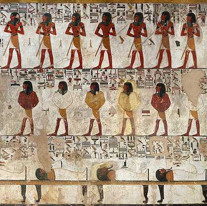 塞蒂一世墓，F室，西墙`The Tomb of Seti I, Room F, West Wall by Egyptian History