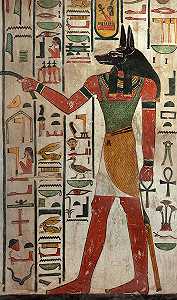 阿努比斯，塞蒂一世的坟墓`Anubis, The Tomb of Seti I by Egyptian History