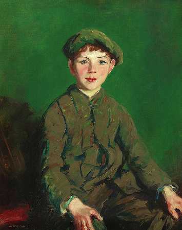 爱尔兰小伙子，1913年`Irish Lad, 1913 by Robert Henri
