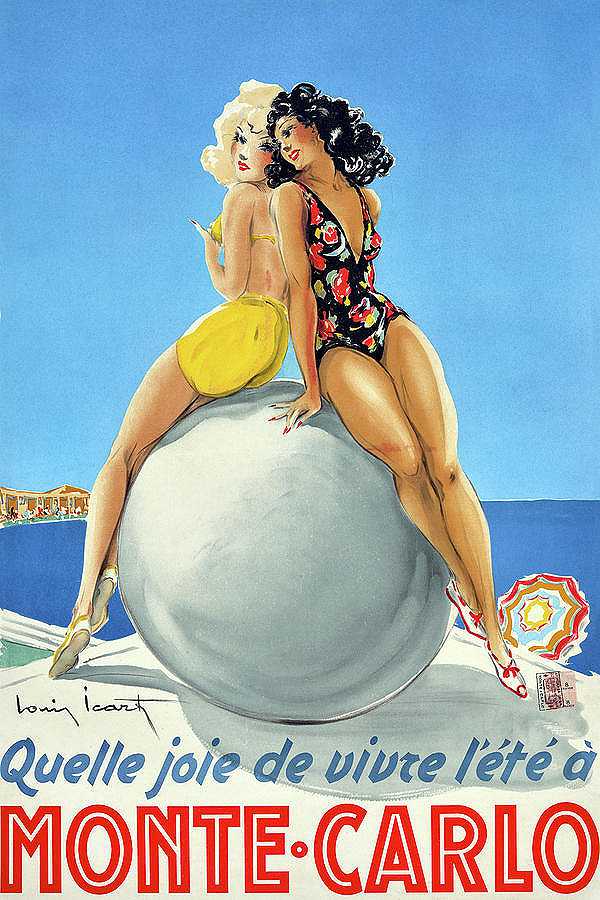 蒙特卡洛，1948年`Monte Carlo, 1948 by Louis Icart