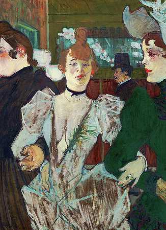 La Goulue在红磨坊，1891-1892年`La Goulue at the Moulin Rouge, 1891-1892 by Henri de Toulouse-Lautrec