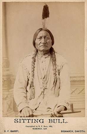 坐牛，1885年`Sitting Bull, 1885 by David Francis Barry