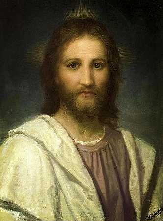 耶稣基督的领袖`Head of Jesus Christ by Heinrich Hofmann