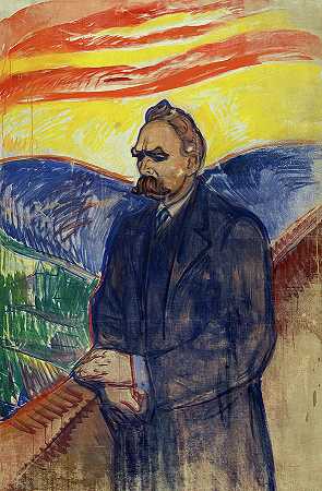 弗里德里希·尼采，德国哲学家`Friedrich Nietzsche, German Philosopher by Edvard Munch