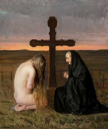 悲伤，1902年`Grief, 1902 by Anna Ancher