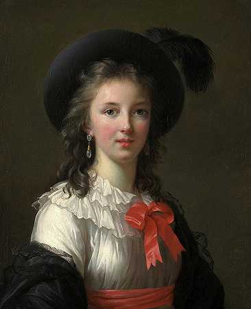 自画像，1781年`Self-Portrait, 1781 by Elisabeth Louise Vigee Le Brun