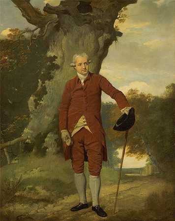 一个人的肖像，可能是巴克利先生`Portrait Of A Man, Possibly Mr. Barclay by Francis Wheatley
