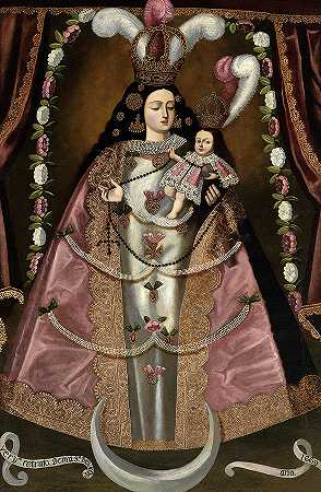 波玛塔玫瑰圣母`Our Lady of the Rosary of Pomata by Cuzco School