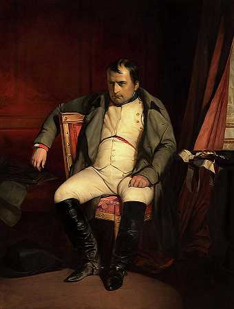 拿破仑在枫丹白露退位后`Napoleon after his Abdication at Fontainebleau by Paul Delaroch