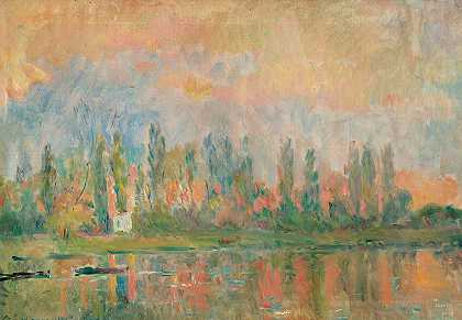 塞纳河景观`Vue De La Seine (1902) by Albert Lebourg