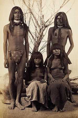 皮莫斯印第安人，亚利桑那州，1875年`Pimos Indians, Arizona, 1875 by Elias Bonine