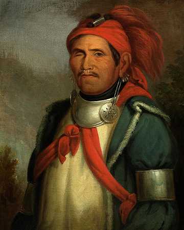 坦克瓦塔瓦，1830-1833年`Tenskwatawa, 1830-1833 by Henry Inman