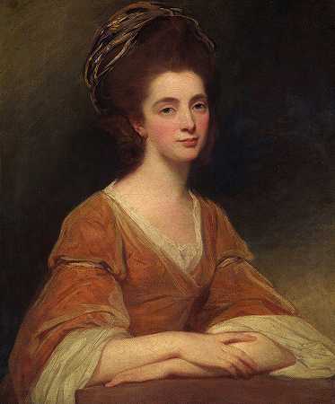 查尔斯·弗雷德里克夫人（玛莎·里格登，死于1794年）`Mrs. Charles Frederick (Martha Rigden, died 1794) by George Romney