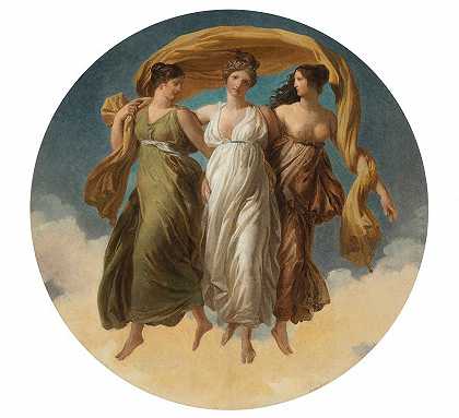 三美图`The Three Graces by Alexandre Evariste Fragonard