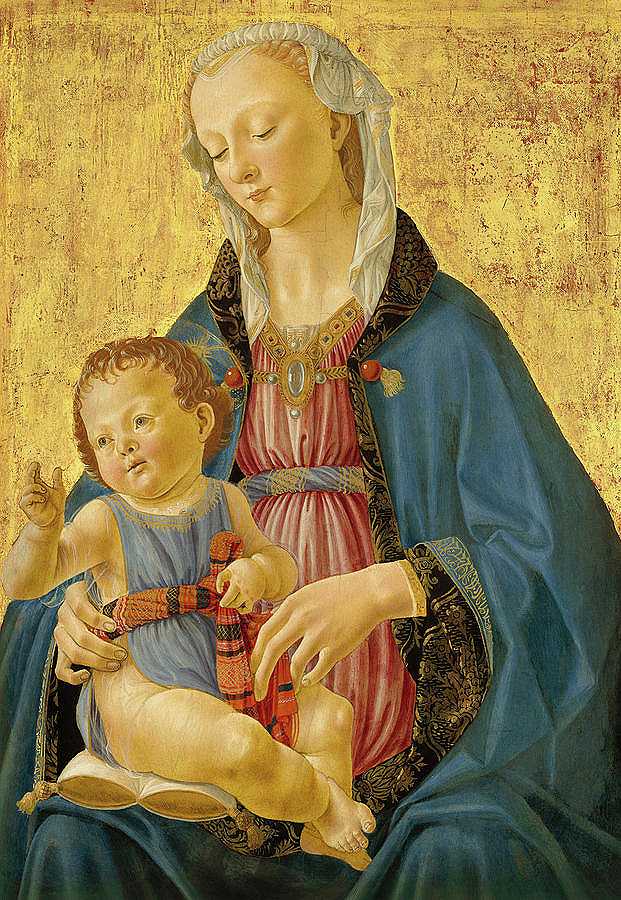 《麦当娜与孩子》，1470-1475年`Madonna and Child, 1470-1475 by Domenico Ghirlandaio