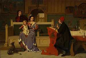 雨果·范德去画勃艮第玛丽的肖像`
Hugo van der Goes Painting the Portrait of Mary of Burgundy by Wilhelm Koller