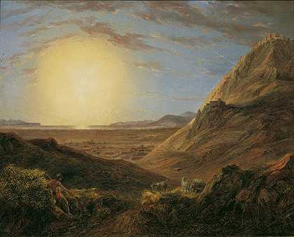 日出后的雅典`Athen nach Sonnenaufgang (1829) by Karl Joseph Aloys Agricola