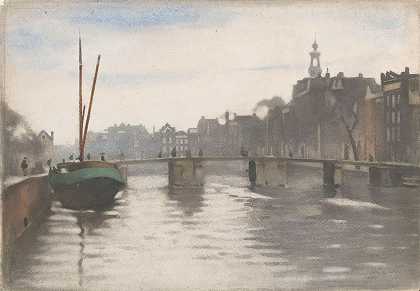 阿姆斯特丹的乌德·沙恩斯`Oude Schans te Amsterdam (1870 1923) by Willem Witsen