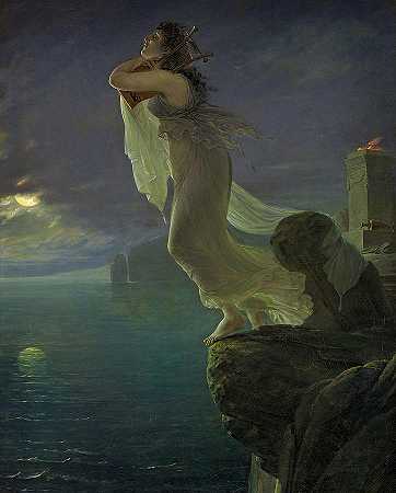 萨福之死`The Death of Sappho by Antoine-Jean Gros