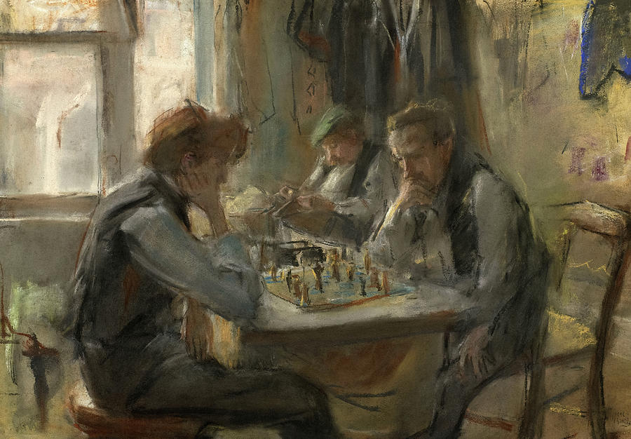 棋手们`The Chess Players by Isaac Israels