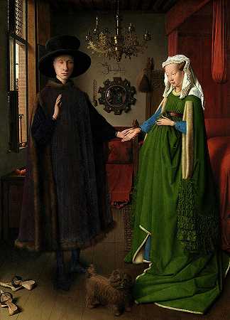 阿诺菲尼的婚姻，1434年`The Arnolfini Marriage, 1434 by Jan van Eyck