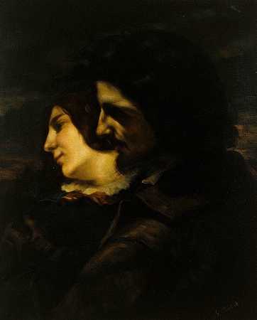 乡村情人`Les amants dans la campagne (1844) by Gustave Courbet