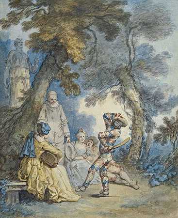 阿勒金·欧拉·丹斯`Arlequin ou La Danse (18th century) by Jacques-Philippe Caresme