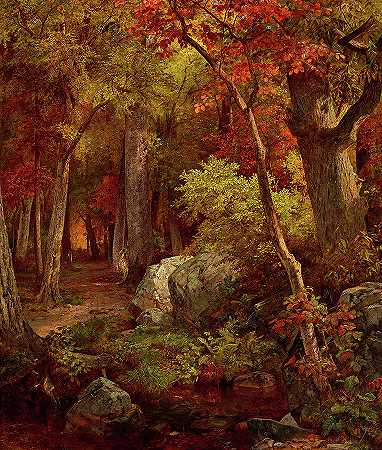约1863年10月`October, c. 1863 by William Trost Richards