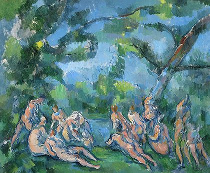 《游泳者》，1899-1904年`The Bathers, 1899-1904 by Paul Cezanne
