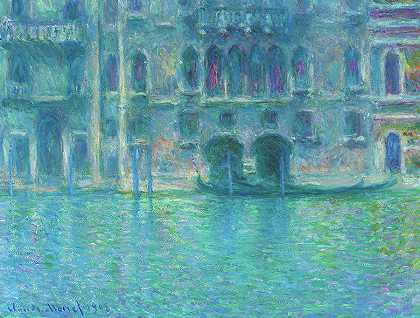 威尼斯穆拉宫，1908年绘制`Palazzo da Mula, Venice, Painted in 1908 by Claude Monet