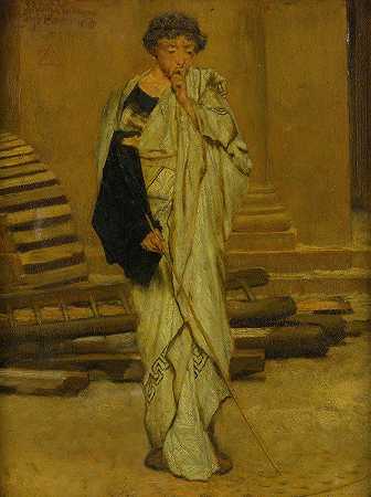 罗马建筑师`The Roman Architect by Lawrence Alma-Tadema