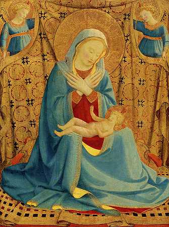 《谦逊的圣母》，1430年`The Madonna of Humility, 1430 by Fra Angelico