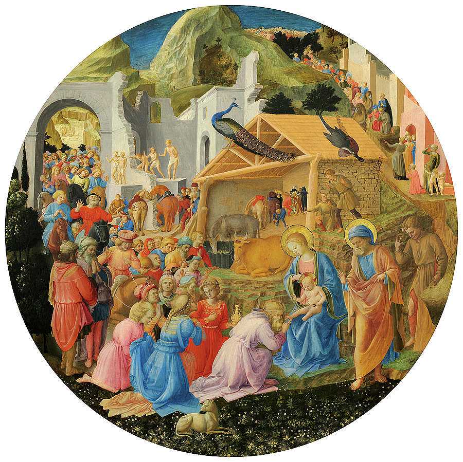 《三博士崇拜》，1440-1460年`The Adoration of the Magi, 1440-1460 by Fra Angelico