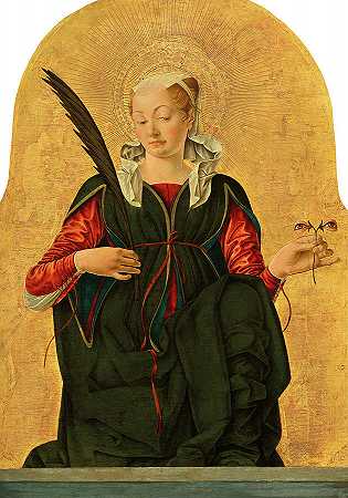 圣露西，1473-1474年`Saint Lucy, 1473-1474 by Francesco del Cossa