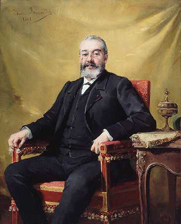 阿德里安·普鲁斯特博士肖像（1834-1903），马塞尔·普鲁斯特之父`Portrait du docteur Adrien Proust (1834~1903), père de Marcel Proust (1891) by Laure Brouardel